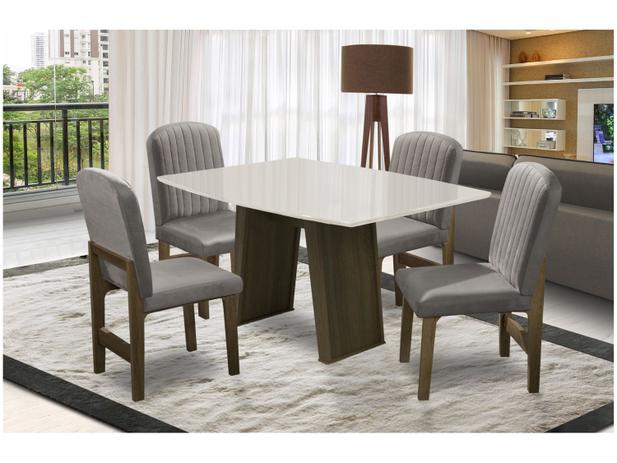 Mesa de Jantar 4 Cadeiras Retangular - Dobuê Movelaria Atenas