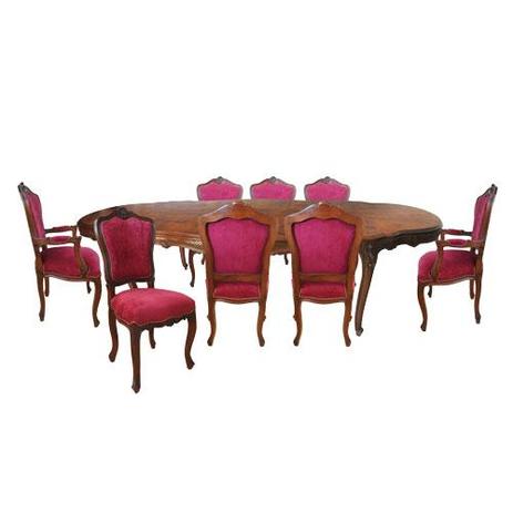 Mesa de Jantar em Madeira com 6 Cadeiras e 2 Poltronas - Prime home decor Menor preço em Mesa de Jantar em Madeira com 6 Cadeiras e 2 Poltronas - Prime home decor