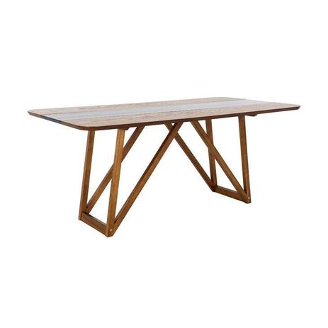 Mesa de Jantar Herval Indy Retangular, 180 x 90 cm, Amêndoa com Vidro Preto Menor preço em Mesa de Jantar Herval Indy Retangular, 180 x 90 cm, Amêndoa com Vidro Preto