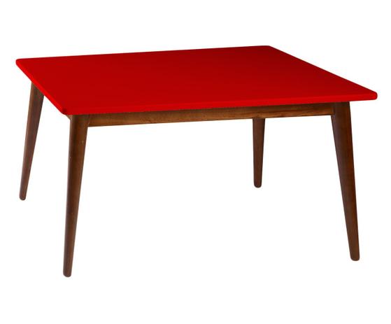 Mesa de Jantar Novita Cacau e Vermelha - 180x90cm - Maxima Menor preço em Mesa de Jantar Novita Cacau e Vermelha - 180x90cm - Maxima