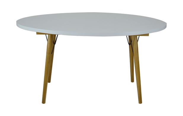 Mesa de Jantar Oval Escrivaninha Escritório Pé Palito Madeira MDF Branco - Móveis Bolzan é boa?