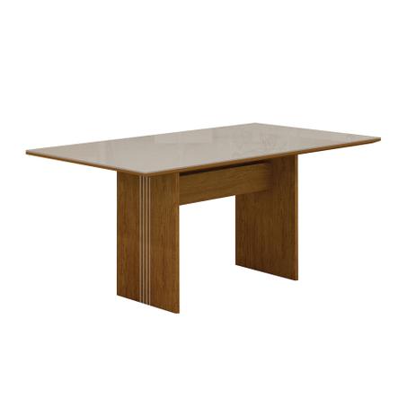 Mesa de Jantar Retangular Florença Imbuia Mel e Off White 160 cm - Leifer Menor preço em Mesa de Jantar Retangular Florença Imbuia Mel e Off White 160 cm - Leifer