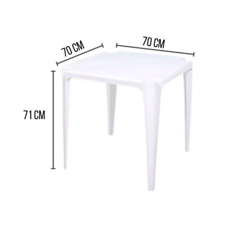 Mesa de Plástico Monobloco Bistrô Empilháveis 70x70cm Branco - JR Plásticos Menor preço em Mesa de Plástico Monobloco Bistrô Empilháveis 70x70cm Branco - JR Plásticos