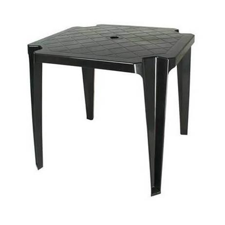 Menor preço em Mesa De Plastico Quadrada Empilhavel 70x70 Antares Preto