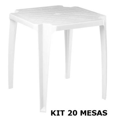 Mesa De Plastico Quadrada Empilhavel 70x70 Branco Kit 20 ouro preto - Antares Menor preço em Mesa De Plastico Quadrada Empilhavel 70x70 Branco Kit 20 ouro preto - Antares