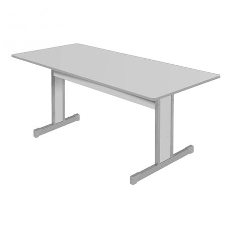 Mesa de Reunião para Escritório Retangular 200cm Plata Móveis Cinza Menor preço em Mesa de Reunião para Escritório Retangular 200cm Plata Móveis Cinza
