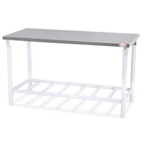 Mesa de Serviço 180x70 cm Tampo em Inox Itajobi Fogões Menor preço em Mesa de Serviço 180x70 cm Tampo em Inox Itajobi Fogões