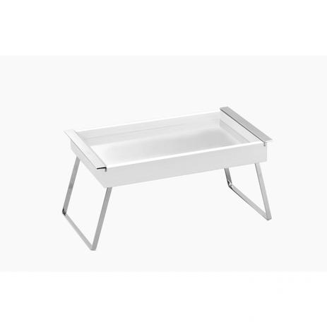 Mesa de Servir tipo Bandeja em Madeira Arte Móveis Design Interiores Branco Menor preço em Mesa de Servir tipo Bandeja em Madeira Arte Móveis Design Interiores Branco