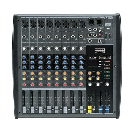Mesa de Som 08 Canais Balanceados XLR c/ USB Player / Efeito / Phantom / 1 Auxiliar - CMX 08 USB Mark Audio Menor preço em Mesa de Som 08 Canais Balanceados XLR c/ USB Player / Efeito / Phantom / 1 Auxiliar - CMX 08 USB Mark Audio