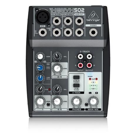 Mesa de Som Behringer Xenyx 502 c/ 5 entradas e Pré-amp Menor preço em Mesa de Som Behringer Xenyx 502 c/ 5 entradas e Pré-amp