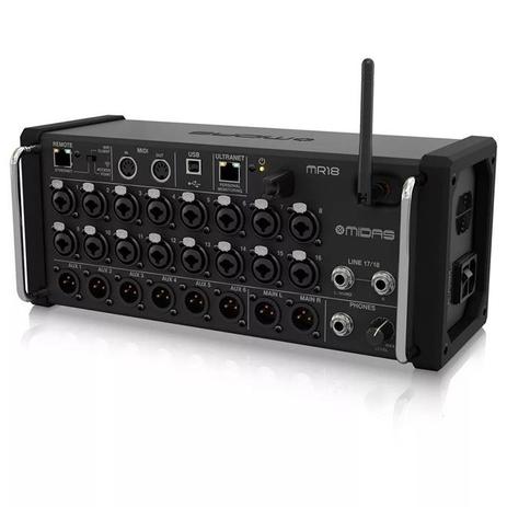 Mesa de Som Digital Midas MR18 Mixer de 18 Canais Menor preço em Mesa de Som Digital Midas MR18 Mixer de 18 Canais