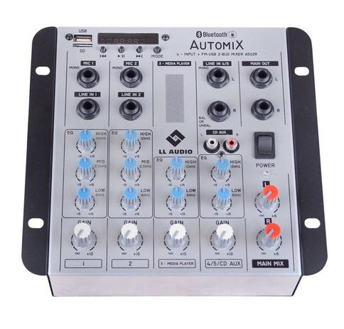 Mesa de Som Mixer LL Audio Carro Auto A502RBT Bluetooth Menor preço em Mesa de Som Mixer LL Audio Carro Auto A502RBT Bluetooth