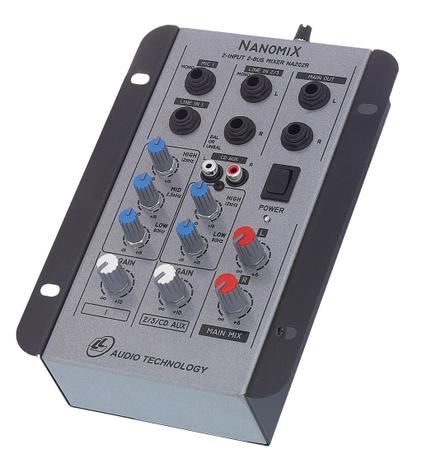 Mesa De Som Mixer Nanomix De 2 Canais Na202r Ll Áudio Menor preço em Mesa De Som Mixer Nanomix De 2 Canais Na202r Ll Áudio