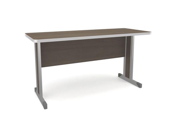 Mesa Diretor C/ Pé Metálico Teca Itália de Madeira - Kappesberg Menor preço em Mesa Diretor C/ Pé Metálico Teca Itália de Madeira - Kappesberg