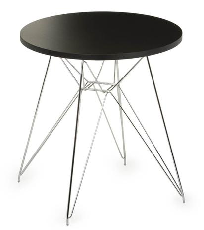 Mesa Eames 60 cm Tampo Redondo Preto Base Torre Cromada - 28689 - Sun House é boa?