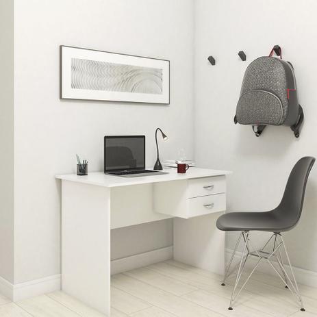 Mesa escrivaninha para escritório e computador modelo 01 com 02 gavetas - drw móveis - branco é boa?