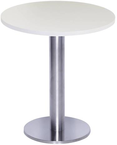 Mesa Georgia 70 cm Tampo Branco Redondo Base Big em Inox - 38489 - Sun House Menor preço em Mesa Georgia 70 cm Tampo Branco Redondo Base Big em Inox - 38489 - Sun House