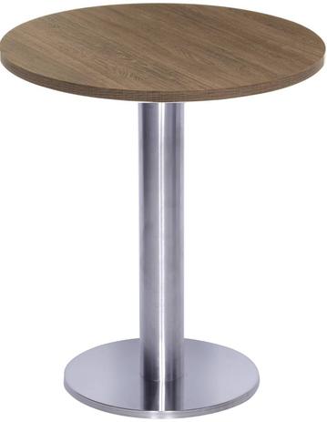 Mesa Georgia 70 cm Tampo Imbuia Redondo Base Big em Inox - 38492 - Sun house Menor preço em Mesa Georgia 70 cm Tampo Imbuia Redondo Base Big em Inox - 38492 - Sun house