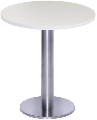 Mesa Georgia 80 cm Tampo Branco Redondo Base Big em Inox - 38494 - Sun house Menor preço em Mesa Georgia 80 cm Tampo Branco Redondo Base Big em Inox - 38494 - Sun house