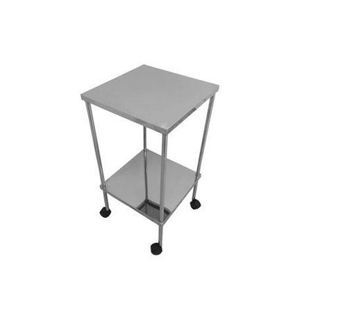 Mesa Hospitalar Auxiliar 40x40 Inox - Metalic Menor preço em Mesa Hospitalar Auxiliar 40x40 Inox - Metalic