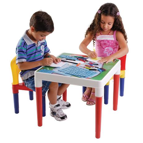 Mesa Infantil de Plástico com Cadeira e Lápis Escolar Bell Toy Menor preço em Mesa Infantil de Plástico com Cadeira e Lápis Escolar Bell Toy