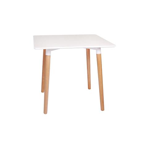 Menor preço em Mesa Jantar Eiffel 80x80 Base Madeira - Branca - Magazine decor
