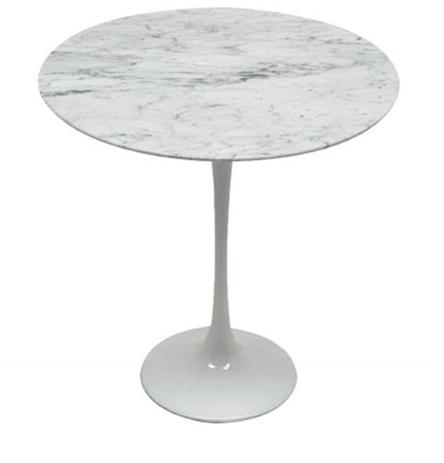 Mesa Lateral Alta Saarinen Marm.Branco Base Branca 9127 - Sun House Menor preço em Mesa Lateral Alta Saarinen Marm.Branco Base Branca 9127 - Sun House