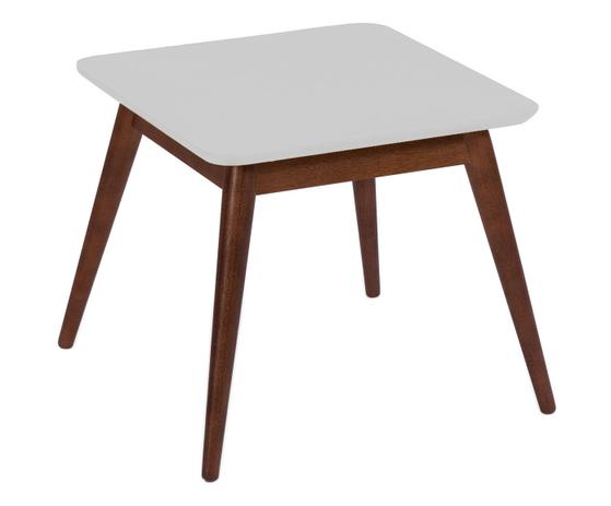 Mesa Lateral Basic - Cacau e Branca - Maxima Menor preço em Mesa Lateral Basic - Cacau e Branca - Maxima