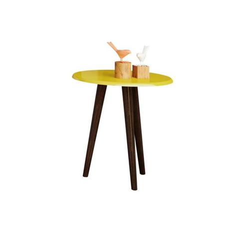 Mesa Lateral Brilhante Amarelo - Bechara Menor preço em Mesa Lateral Brilhante Amarelo - Bechara
