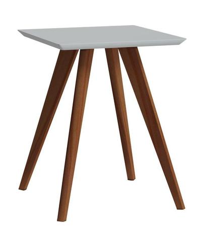 Mesa Lateral Classic Quadrada Branco Acetinado - Imcal Móveis Menor preço em Mesa Lateral Classic Quadrada Branco Acetinado - Imcal Móveis