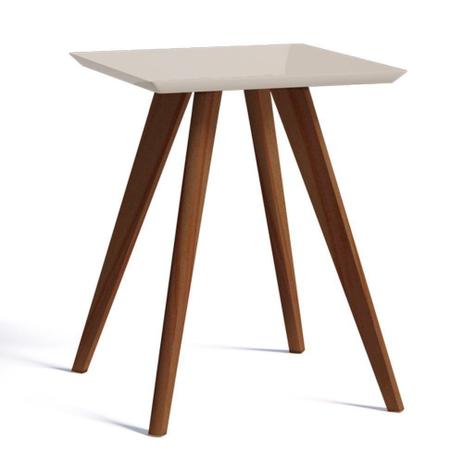 Mesa Lateral Classic Quadrada Off White - Imcal Menor preço em Mesa Lateral Classic Quadrada Off White - Imcal