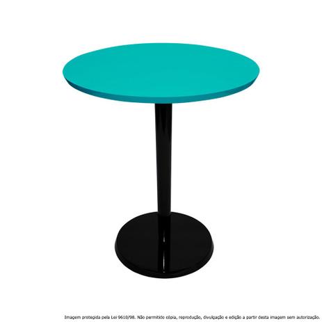 Mesa Lateral de Canto Decorativa Monopé Pequena Laqueada Preta e Azul Tiffany - Lubrano decor é ruim? Mesa Lateral de Canto Decorativa Monopé Pequena Laqueada Preta e Azul Tiffany - Lubrano decor é boa?