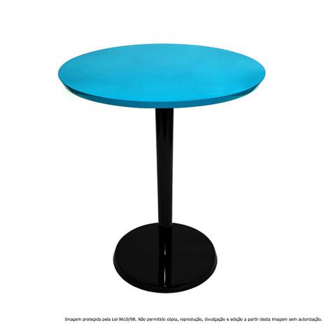 Mesa Lateral de Canto Decorativa Monopé Pequena Laqueada Preta e Azul Turquesa - Lubrano decor é ruim? Mesa Lateral de Canto Decorativa Monopé Pequena Laqueada Preta e Azul Turquesa - Lubrano decor é boa?