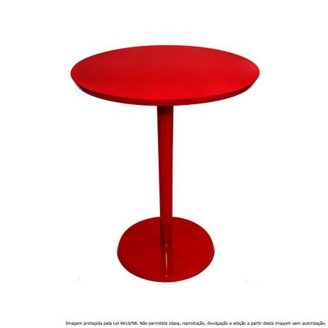Mesa Lateral de Canto Decorativa Monopé Pequena Laqueada Vermelha - Lubrano decor é ruim? Mesa Lateral de Canto Decorativa Monopé Pequena Laqueada Vermelha - Lubrano decor é boa?