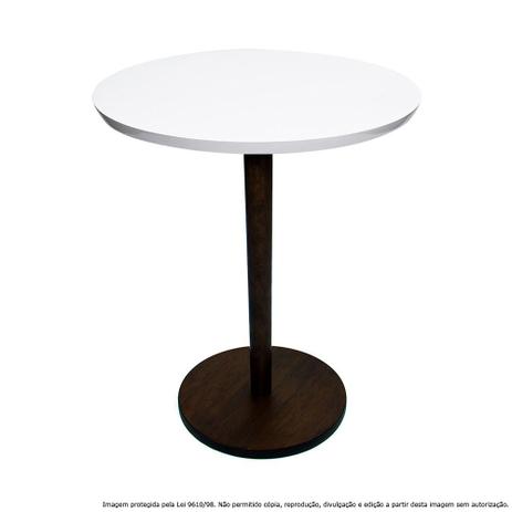 Mesa Lateral de Canto Decorativa Monopé Pequena Tabaco e Branca - Lubrano decor é boa?