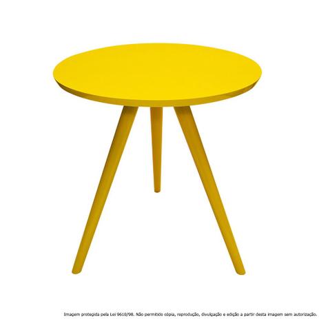 Mesa Lateral de Canto Tripé Pequena Laqueada Amarela - Lubrano decor é ruim? Mesa Lateral de Canto Tripé Pequena Laqueada Amarela - Lubrano decor é boa?