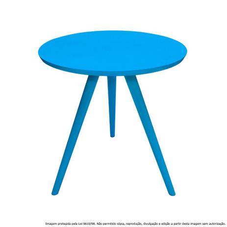 Mesa Lateral de Canto Tripé Pequena Laqueada Azul Turquesa - Lubrano decor Menor preço em Mesa Lateral de Canto Tripé Pequena Laqueada Azul Turquesa - Lubrano decor