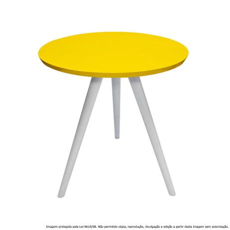 Mesa Lateral de Canto Tripé Pequena Laqueada Branca e Amarela - Lubrano decor é boa?
