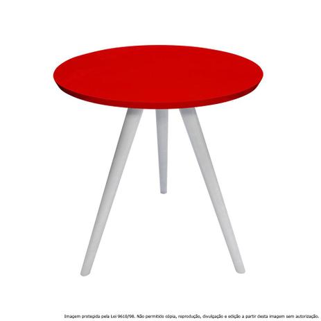 Mesa Lateral de Canto Tripé Pequena Laqueada Branca e Vermelha - Lubrano decor é ruim? Mesa Lateral de Canto Tripé Pequena Laqueada Branca e Vermelha - Lubrano decor é boa?