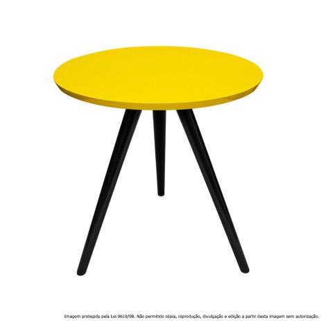 Mesa Lateral de Canto Tripé Pequena Laqueada Preta e Amarela - Lubrano decor é ruim? Mesa Lateral de Canto Tripé Pequena Laqueada Preta e Amarela - Lubrano decor é boa?
