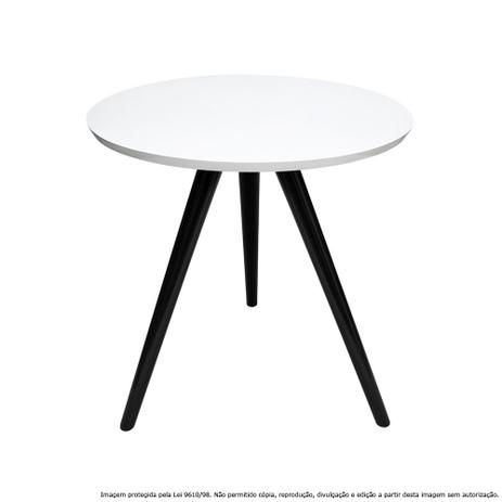 Mesa Lateral de Canto Tripé Pequena Laqueada Preta e Branca - Lubrano decor Menor preço em Mesa Lateral de Canto Tripé Pequena Laqueada Preta e Branca - Lubrano decor