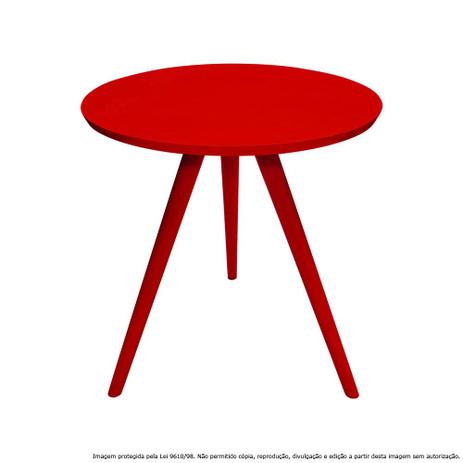 Mesa Lateral de Canto Tripé Pequena Laqueada Vermelha - Lubrano decor Menor preço em Mesa Lateral de Canto Tripé Pequena Laqueada Vermelha - Lubrano decor