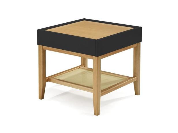 Mesa Lateral Duo Natural e Preto - Máxima Menor preço em Mesa Lateral Duo Natural e Preto - Máxima