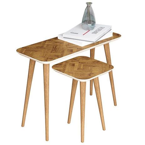 Mesa Lateral e Mesa de Apoio com Pés Palito Marchê Chevron/Off White - HB Móveis é ruim? Mesa Lateral e Mesa de Apoio com Pés Palito Marchê Chevron/Off White - HB Móveis é boa?