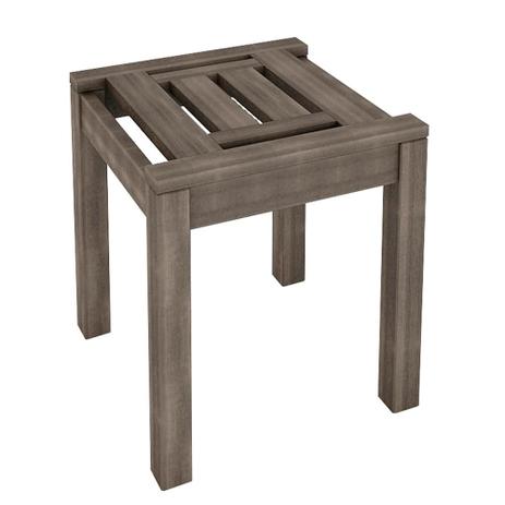 Mesa Lateral Echoes 40x40 cm Nogueira - Mão e formão Menor preço em Mesa Lateral Echoes 40x40 cm Nogueira - Mão e formão