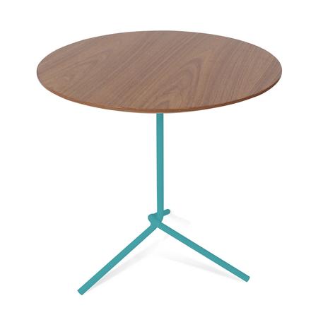 Menor preço em Mesa Lateral Flip 40x63cm Tabaco/ Azul Turquesa - Allstate
