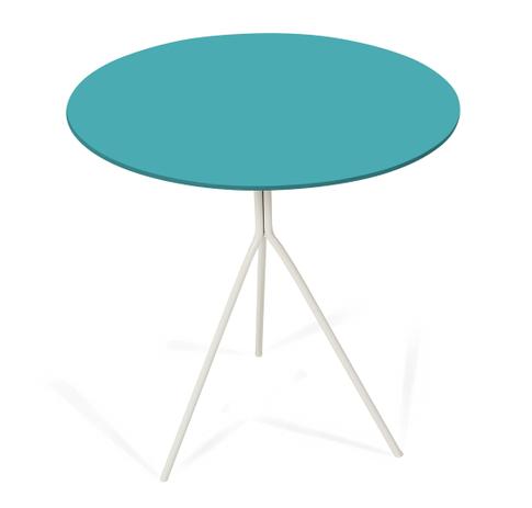 Mesa Lateral Melissa Color (40x63h) Pé Bco/Azul Turquesa - Allstate Menor preço em Mesa Lateral Melissa Color (40x63h) Pé Bco/Azul Turquesa - Allstate