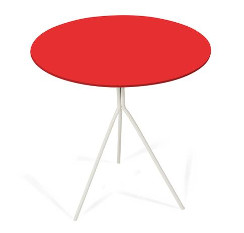Mesa Lateral Melissa Color (40x63h) Pé Bco/Vermelho - Allstate Menor preço em Mesa Lateral Melissa Color (40x63h) Pé Bco/Vermelho - Allstate