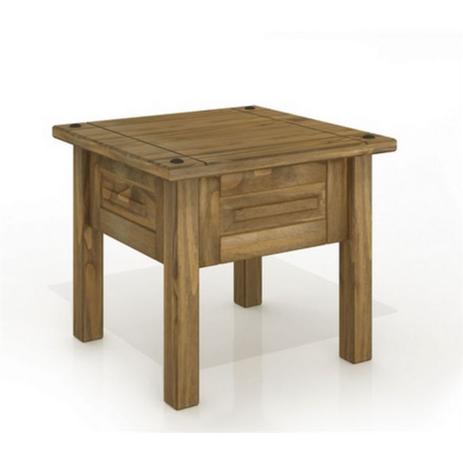 Mesa Lateral MPO Rustic Line Cera Madeira Maciça Menor preço em Mesa Lateral MPO Rustic Line Cera Madeira Maciça