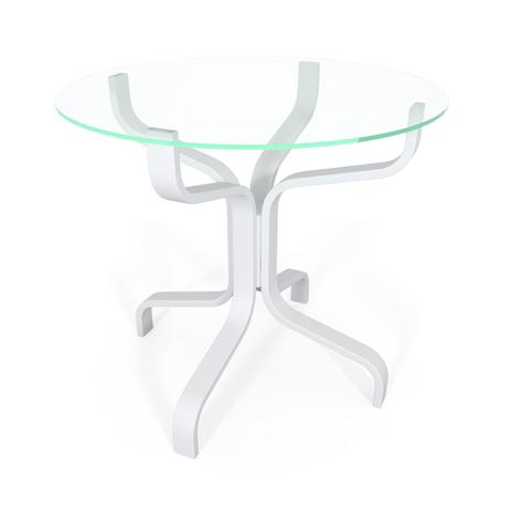 Mesa Lateral Redonda 60cm Alumínio Branco - Aluv móveis Menor preço em Mesa Lateral Redonda 60cm Alumínio Branco - Aluv móveis